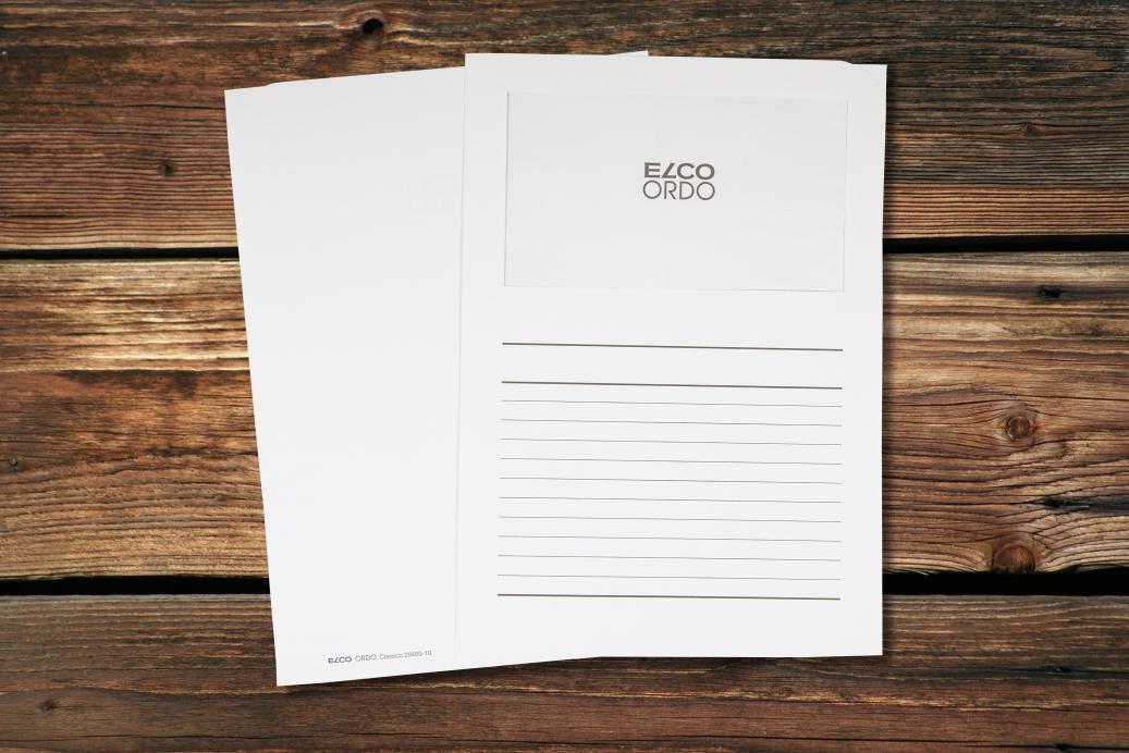 Ordnungsmappen mit Sichtfenster und Linien 220x310 mm Weiß 120 g/qm